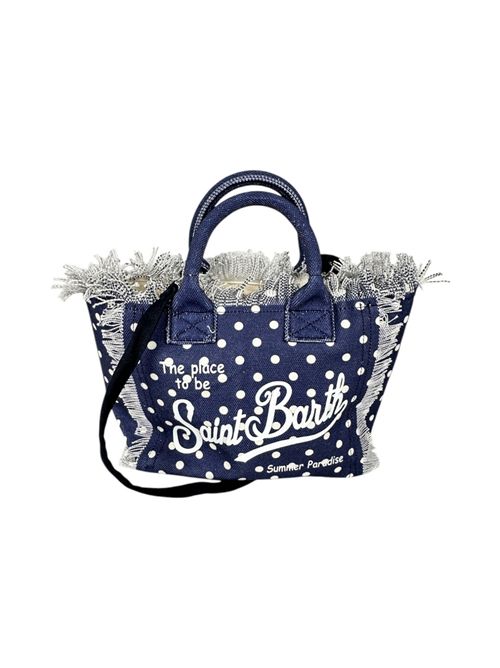 borsa donna colette a pois blu e bianco MC2 Saint Barth | COLETTE-REGULAR POIS61